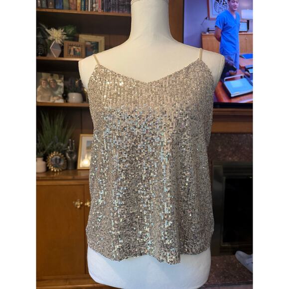 Steve Madden Tops - NWT STEVE MADDEN Stretch Sequin Camisole Sz. L